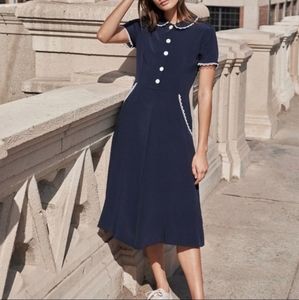 CHRISTY DAWN SEBASTIAN DRESS IN MIDNIGHT BLUE SIZE M